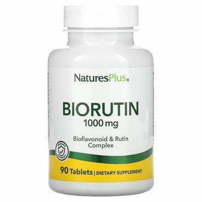 Рутин Nature's Plus Biorutin 1000 мг, 90 таблеток