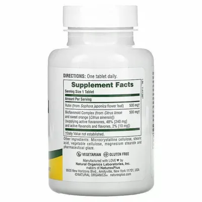 Рутин Nature's Plus Biorutin 1000 мг, 90 таблеток