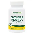 Холін та Інозитол Nature's Plus Choline & Inositol 500/500 мг, 60 таблеток