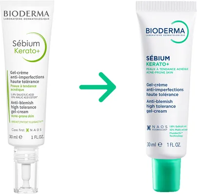Гель-крем для обличчя Bioderma Sebium Kerato+ проти акне та вугрових висипів, 30 мл