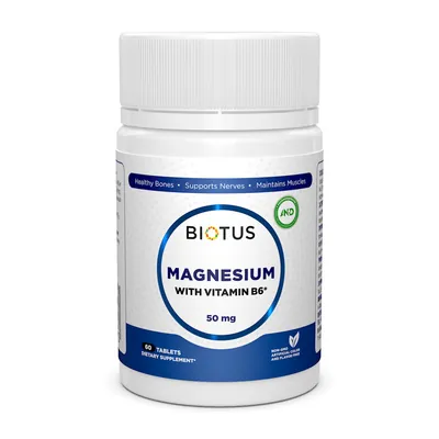 Магній і вітамін В6 Biotus Magnesium with Vitamin B6 таблетки №60