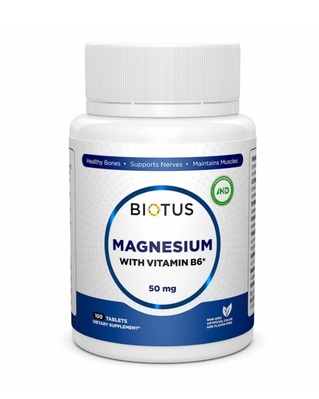 Магний и витамин В6 Biotus Magnesium with Vitamin B6 таблетки №100