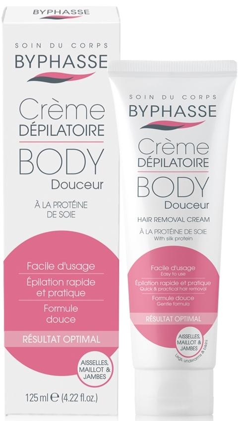 Крем для депиляции Byphasse Hair Removal с экстрактом шелка, 125 мл