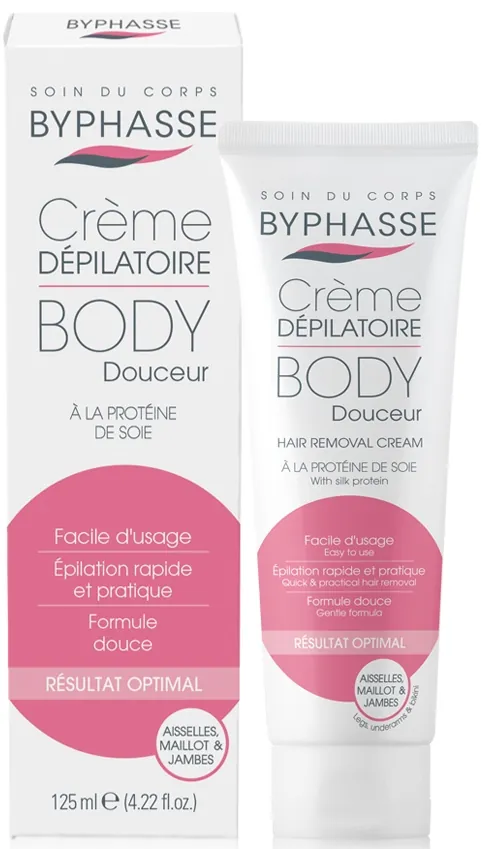 Крем для депіляції Byphasse Hair Removal з екстрактом шовку, 125 мл