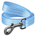 Повідець Collar WAUDOG Re-cotton з відновленої бавовни, ширина 25 мм довжина 200 см, блакитний