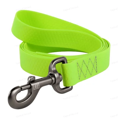 Повідець Collar WAUDOG Waterproof водостійкий, ширина 15 мм довжина 122 см, салатовий