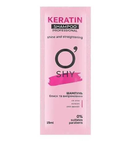Шампунь для волосся O'Shy Keratin, 15 мл в саше
