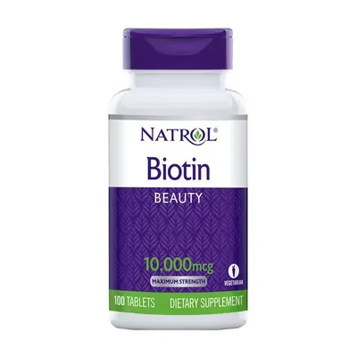 Біотин Natrol Biotin 10000 мкг, 100 таблеток