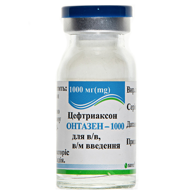 Онтазен-1000 порошок для р-ра д/ин. по 1000 мг во флак.
