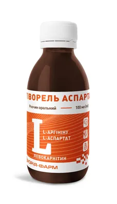 Тіворель аспартат розчин ор. по 100 мл у пляш. полім.