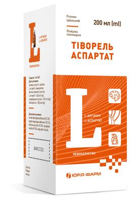 Тіворель аспартат розчин ор. по 200 мл у пляш. полім.