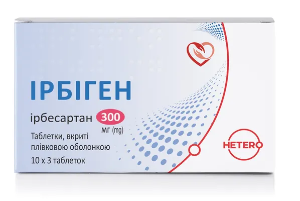 Ірбіген таблетки, в/плів. обол. по 300 мг №30 (10х3)
