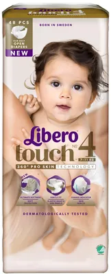 Підгузки Libero Touch розмір 4, 7-11 кг, 48 шт
