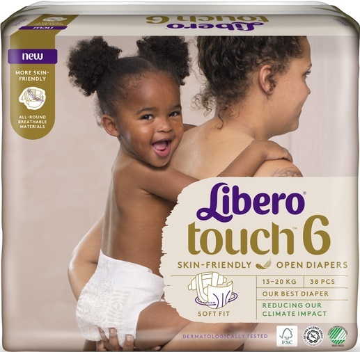 Подгузники Libero Touch размер 6, 13-20 кг, 38 шт