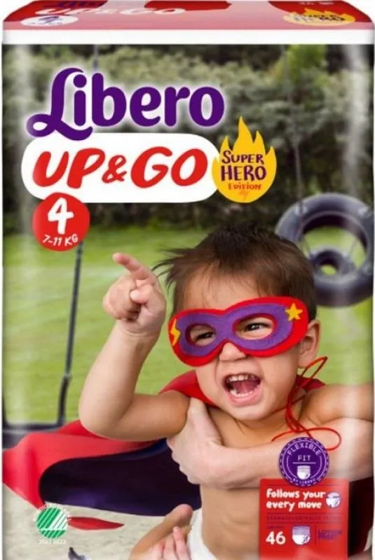 Підгузки-трусики Libero Up & Go розмір 4, 7-11 кг, 46 шт