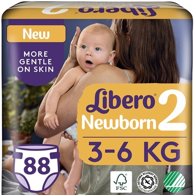 Підгузки Libero Newborn розмір 2, 3-6 кг, 88 шт
