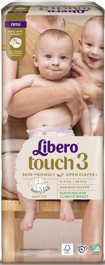 Подгузники Libero Touch размер 3, 4-8 кг, 50 шт