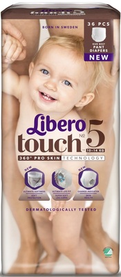 Підгузки-трусики Libero Touch Pants розмір 5, 10-14 кг, 36 шт