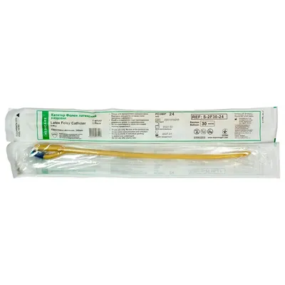 Катетер урологічний Medicare Latex Foley Catheter 2-Way тип Фолея латексний 24 Fr, 2-ходовий, 1 штука