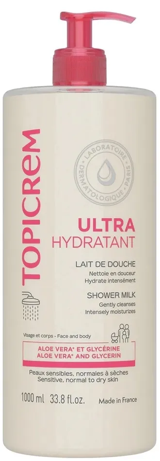 Молочко для душу Topicrem Ultra Hydratant ультразволожувальне, 1000 мл