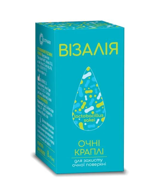 Візалія очні краплі по 8 мл у флак.