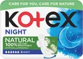 Прокладки гігієнічні Kotex Natural нічні, 6 шт