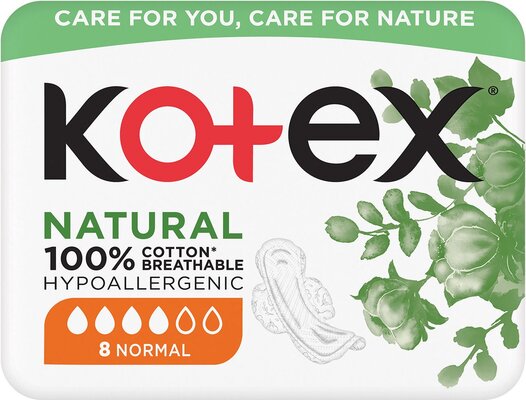 Прокладки гігієнічні Kotex Natural нормал, 8 шт