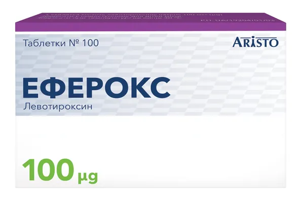 Еферокс таблетки по 100 мкг №100 (25х4)