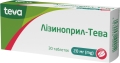 Лізиноприл-Тева таблетки по 20 мг №30 (10х3)