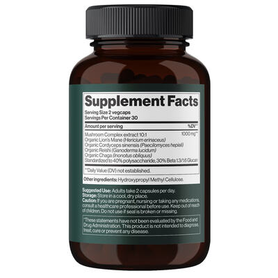 Комплекс 4 грибов Mind Shi 4 Mushroom Complex 1000 мг капсулы №60