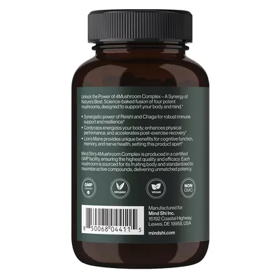 Комплекс 4 грибів Mind Shi 4 Mushroom Complex 1000 мг капсули №60