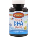 Омега-3 для детей Carlson Labs Kid's Chewable DHA 100 mg со вкусом апельсина капсулы №120