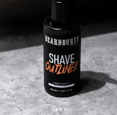Гель для бритья и моделирования Beardburys Amber Midnight Precision Outliner, 150 мл