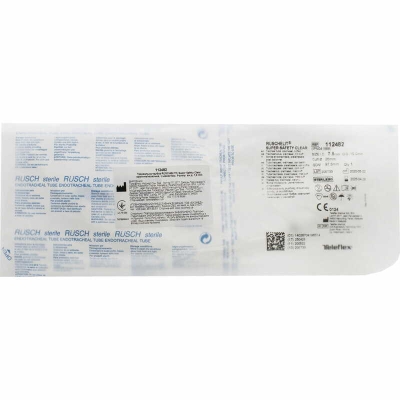 Трубка эндотрахеальная Ruschelit Super Safety Clear для оральной/назальной интубации с манжетой, размер 7,5
