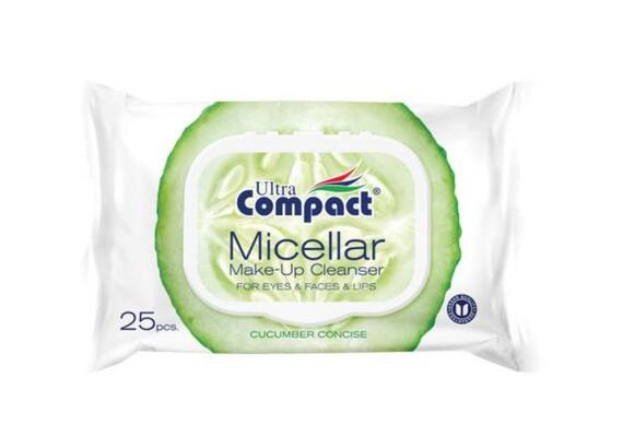 Салфетки влажные Ultra Compact Make-up с мицеллярной водой, с клапаном, 25 шт