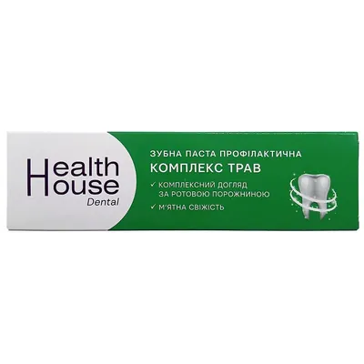 Зубна паста Health House Комплекс трав профілактична, 130 г
