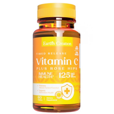Витамин С с шиповником Earth's Creation Vitamin C with Rose Hips таблетки по 1000 мг №60