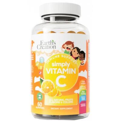 Витамин С для детей Earth's Creation Kids Vitamin C, 60 жевательных конфет