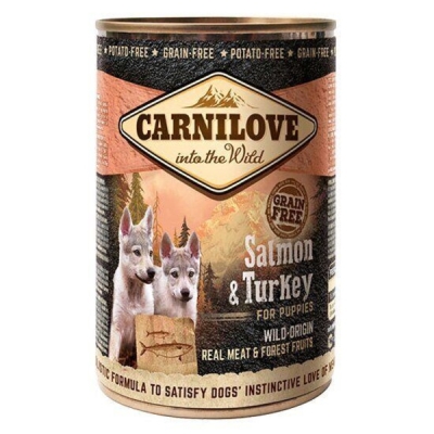 Корм влажный для щенков Carnilove Turkey & Salmon Puppy k с мясом индейки и лосося, 400 г