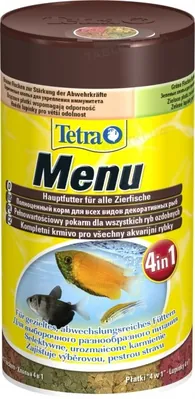 Корм для акваріумних риб Tetra Menu 4 в 1 дрібні пластівці, 100 мл