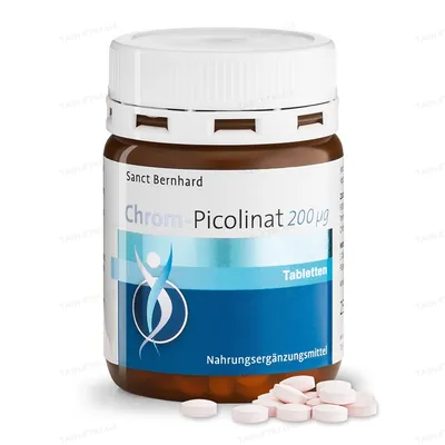Піколінат хрому Sanct Bernhard Chrom-Picolinat 200 мкг, 250 таблеток