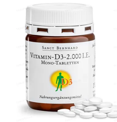 Вітамін Д3 Sanct Bernhard Vitamin-D3 2000 МО (50 мкг), 150 таблеток