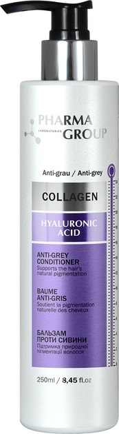 Бальзам для волос Pharma Group Laboratories Collagen+Hyaluronic Acid против седины, 250 мл