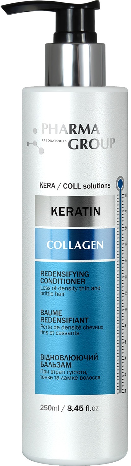 Бальзам для волос Pharma Group Laboratories Keratin+Collagen восстанавливающий, 250 мл