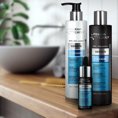 Бальзам для волосся Pharma Group Laboratories Keratin+Collagen відновлюючий, 250 мл