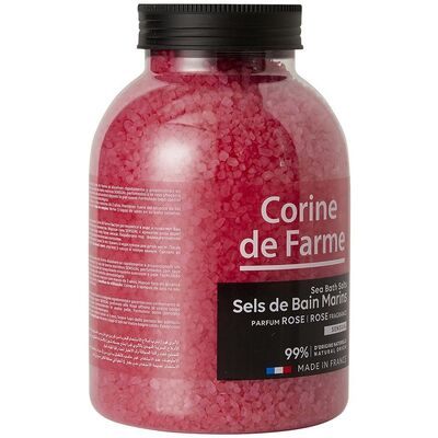 Соль морская для ванн Corine De Farme Роза, 1,3 кг