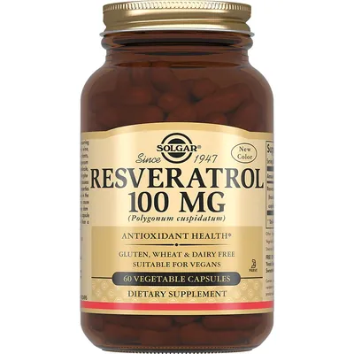 Ресвератрол Solgar Resveratrol 100 мг вег. капсули №60