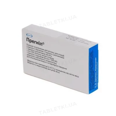 Прегніл порошок для р-ну д/ін. по 1500 МО №3 у флак. з р-ком