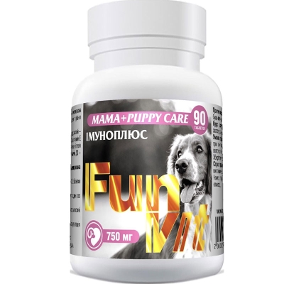 Витамины для собак FunVit MAMA&PUPPY CARE иммуноплюс со вкусом говядины, 90 штук