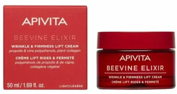 Крем-ліфтинг для обличчя Apivita Beevine Elixir денний легкої текстури від зморшок для підвищення пружності, 50 мл